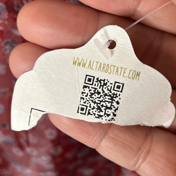 Altar'd State Women's Balloon Sheer Sleeves Floral Janey Dress Burgundy Medium - Picture 5 of 9